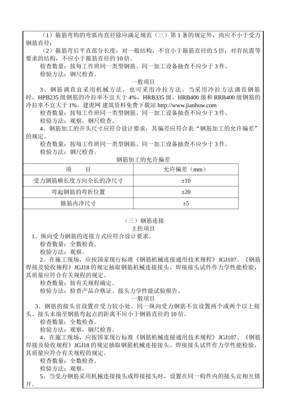 某住宅楼结构工程质量技术交底卡_第2页