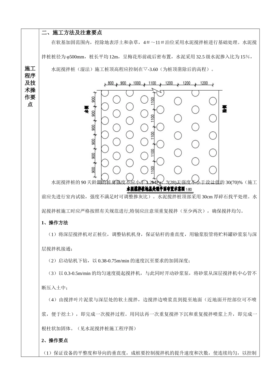 码头一期工程水泥搅拌桩技术交底_第3页