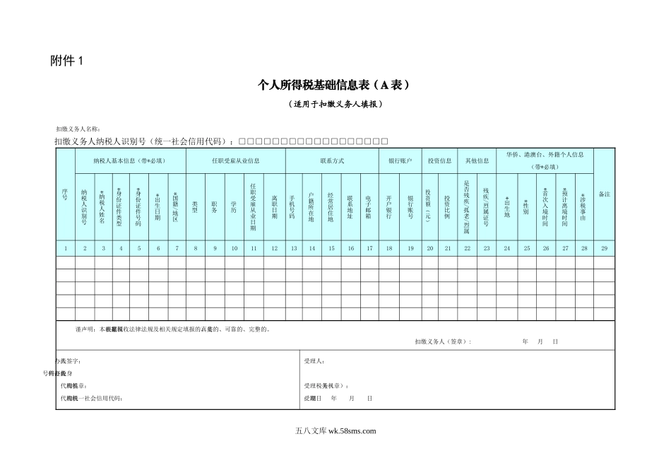 1.个人所得税基础信息表（A表）（B表）_第1页