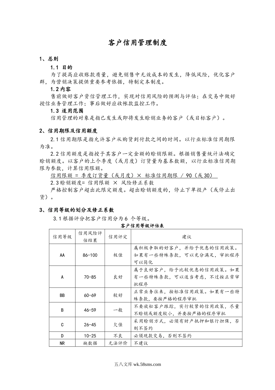 32 客户信用管理制度_第1页