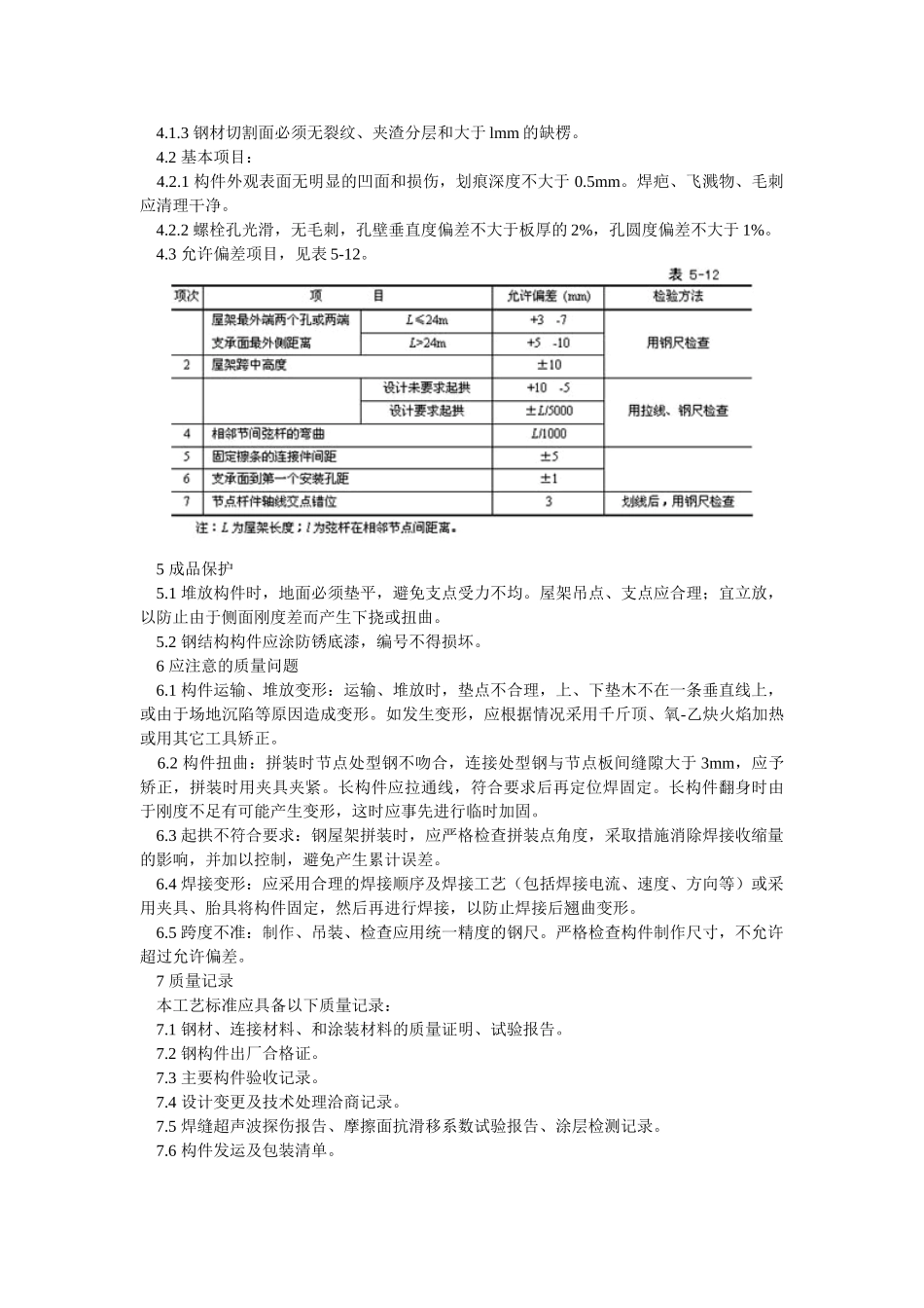 钢屋架制作技术交底_第3页