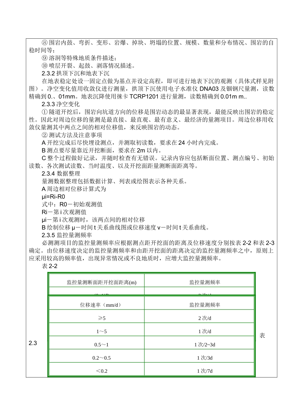 隧道监控量测技术交底书_第3页