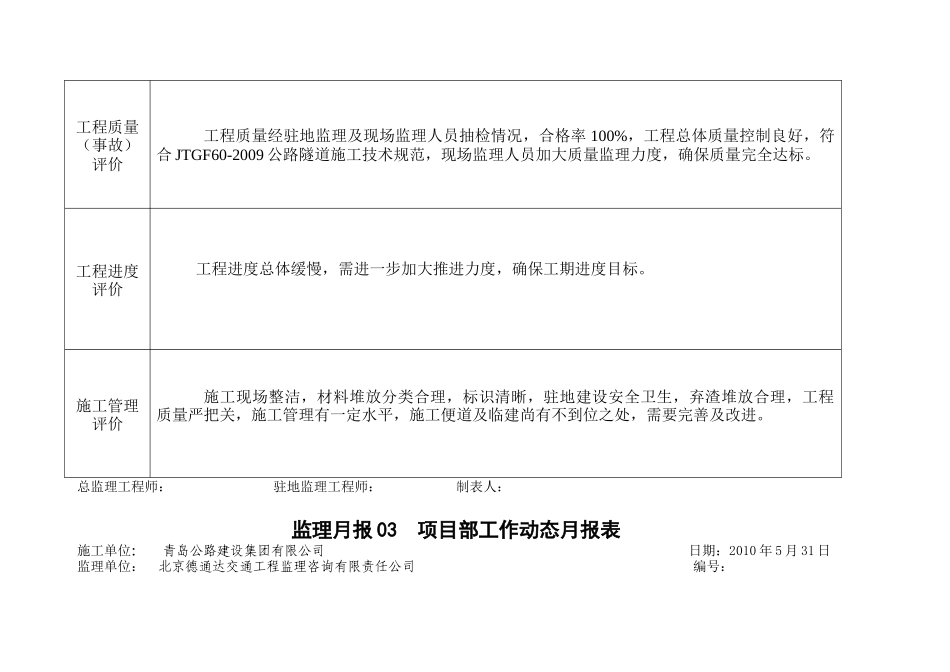 路基、桥涵及隧道工程监理月报_第3页