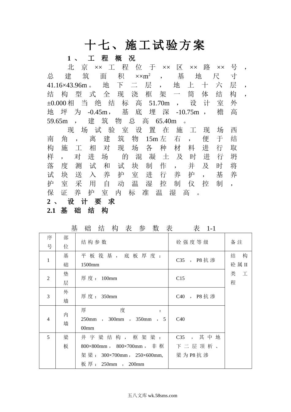 施工试验方案_第1页