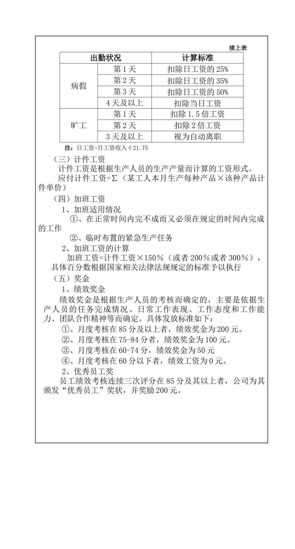 255生产部门薪酬方案_第2页