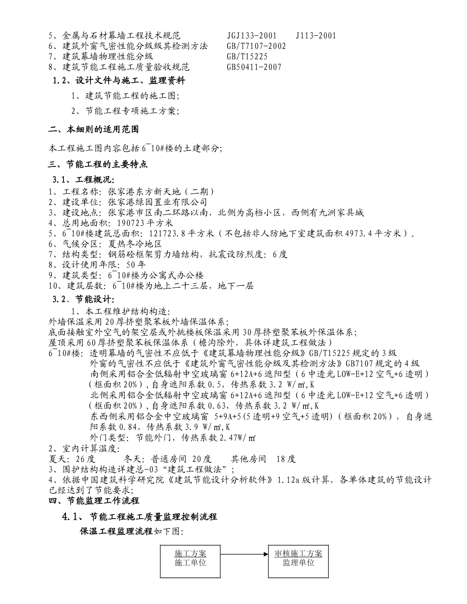 张家港东方新天地二期工程住宅楼建筑节能监理实施细则_第3页