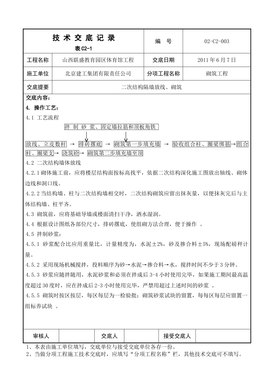 二次结构隔墙放线、砌筑工程技术交底_第2页