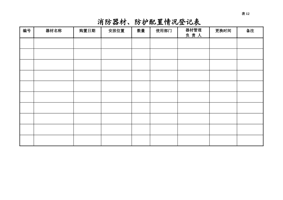 编号12 消防器材配置台账_第3页