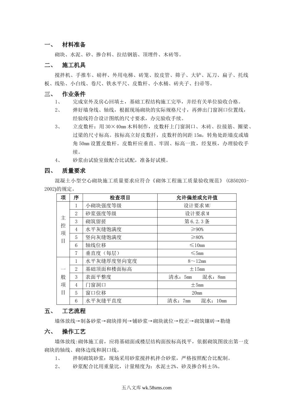 砌块砌筑工程技术交底2_第1页