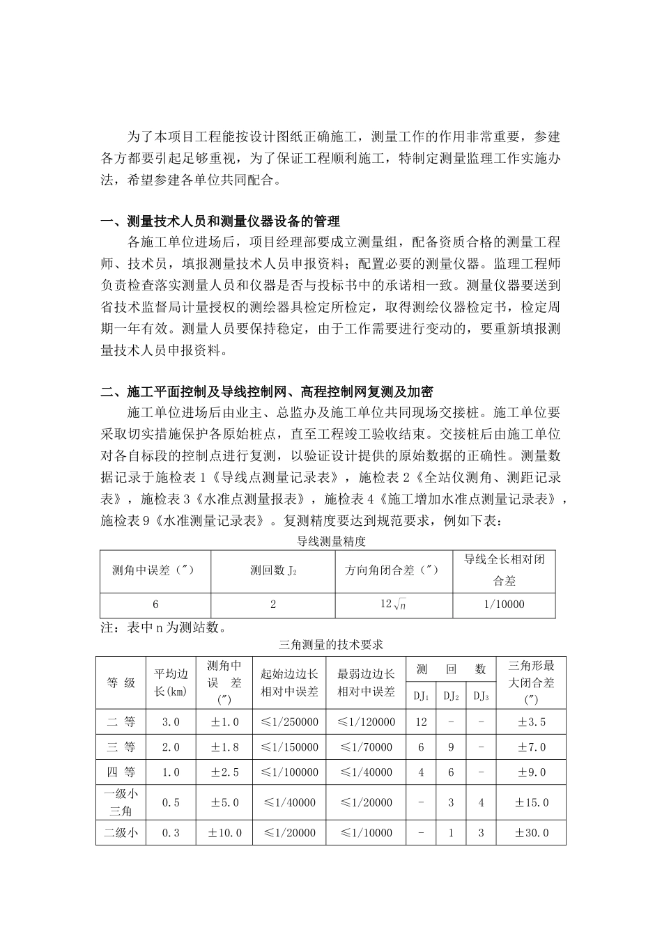 《公路工程施工监理手册》之一_测量现场监理实施细则_第3页