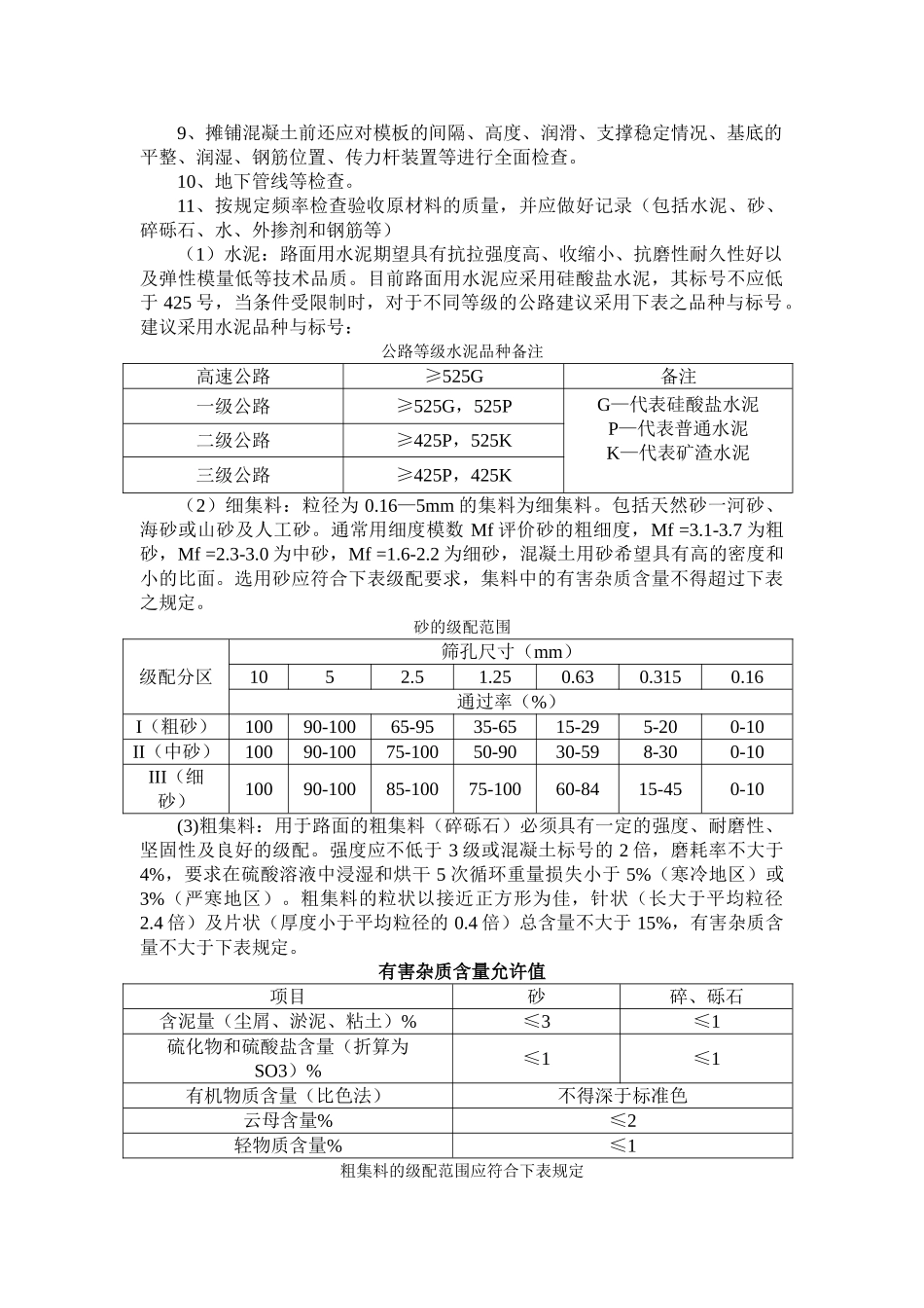 混凝土道路工程监理细则_第2页