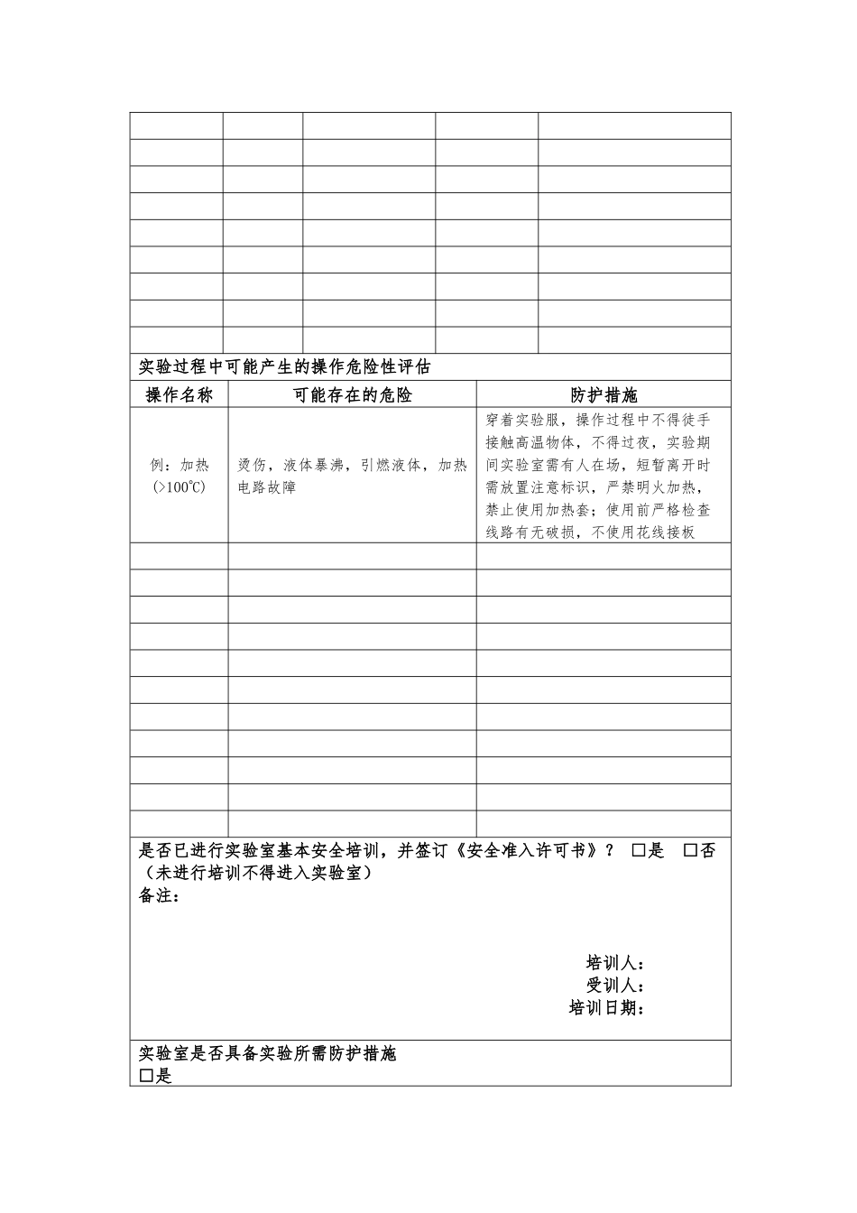 3.化学工程与技术学院实验风险评估与安全承诺书_第3页