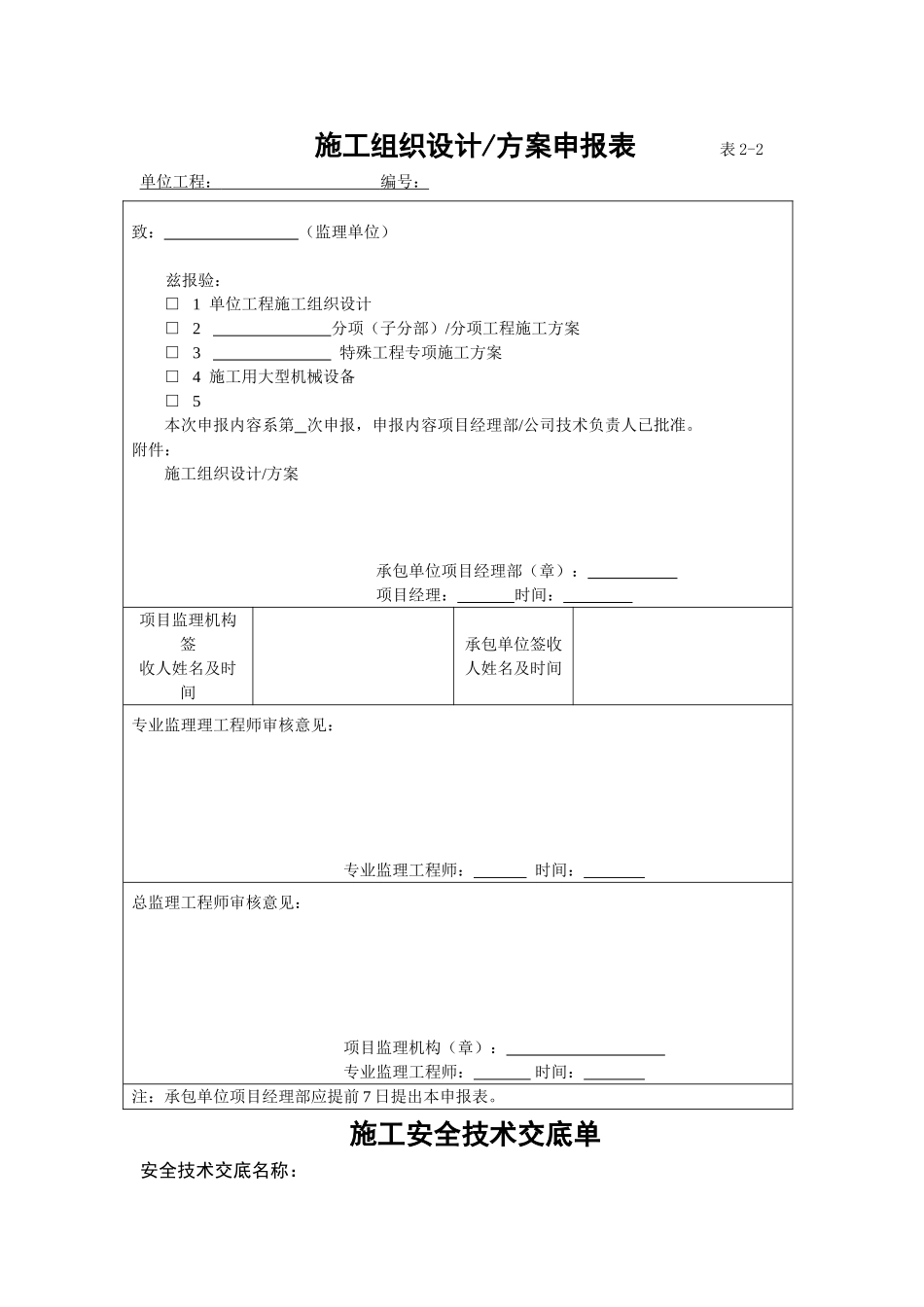 施工组织设计（        专项施工方案）审批表_第3页