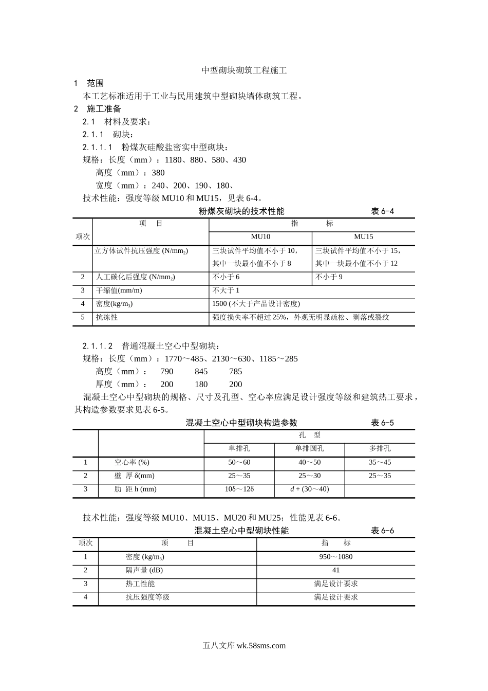 004中型砌块砌筑工程施工工艺_第1页