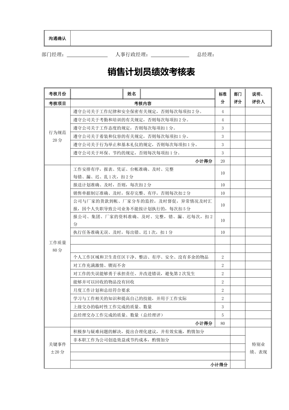 229销售经理绩效考核表_第3页