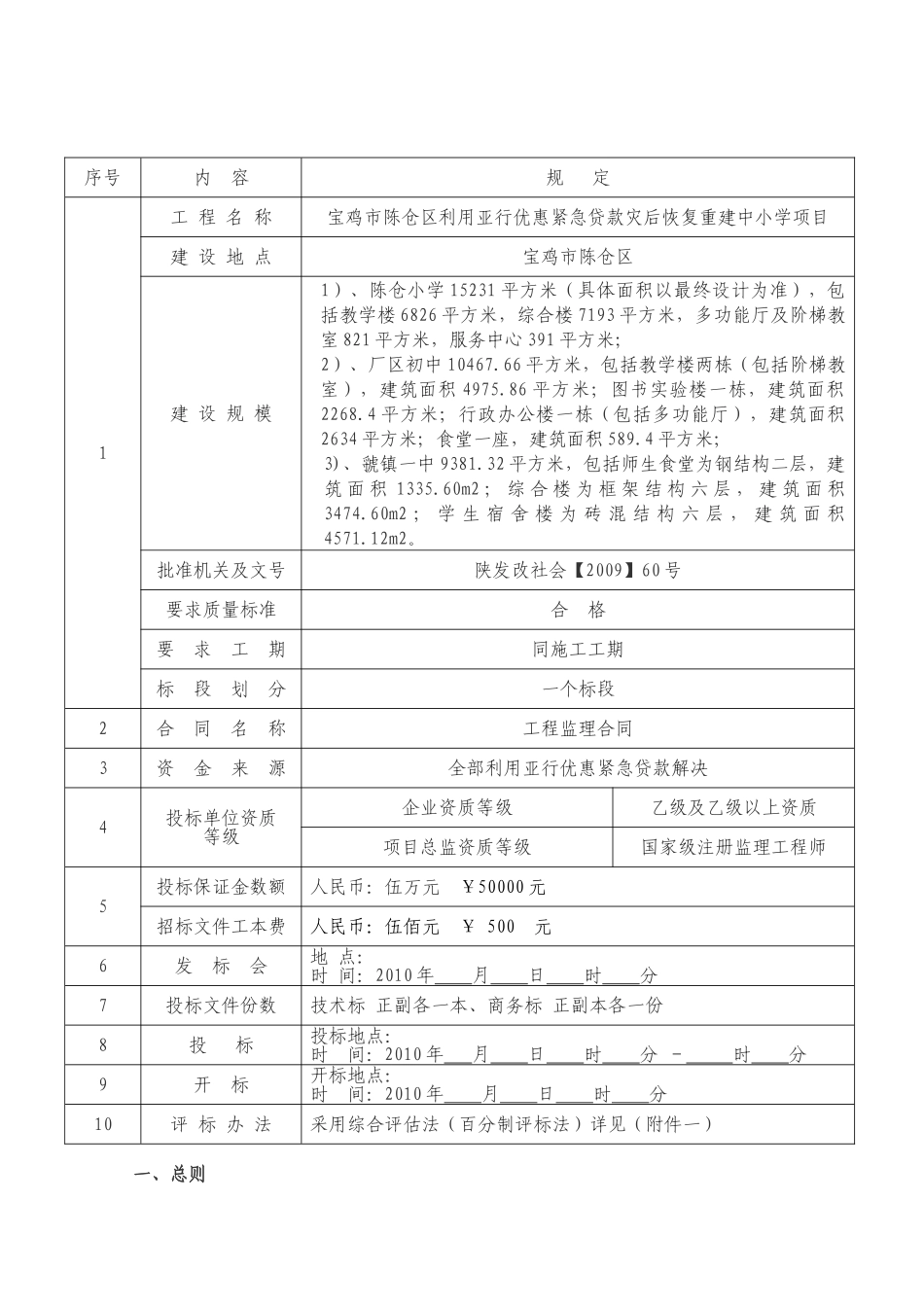 陈仓区灾后恢复重建中小学项目监理招标文件_第2页