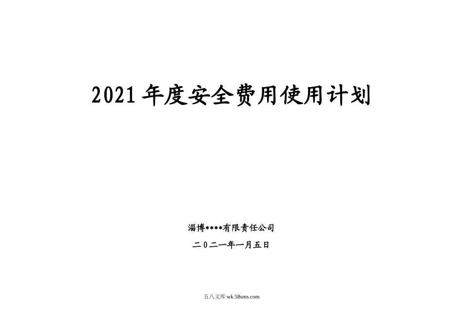 2021年安全投入计划_第1页