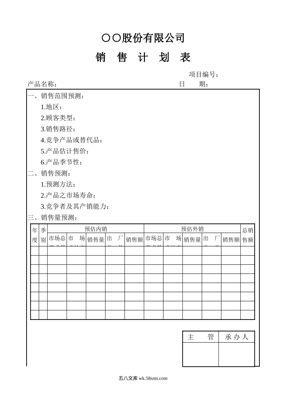 销售计划表_第1页