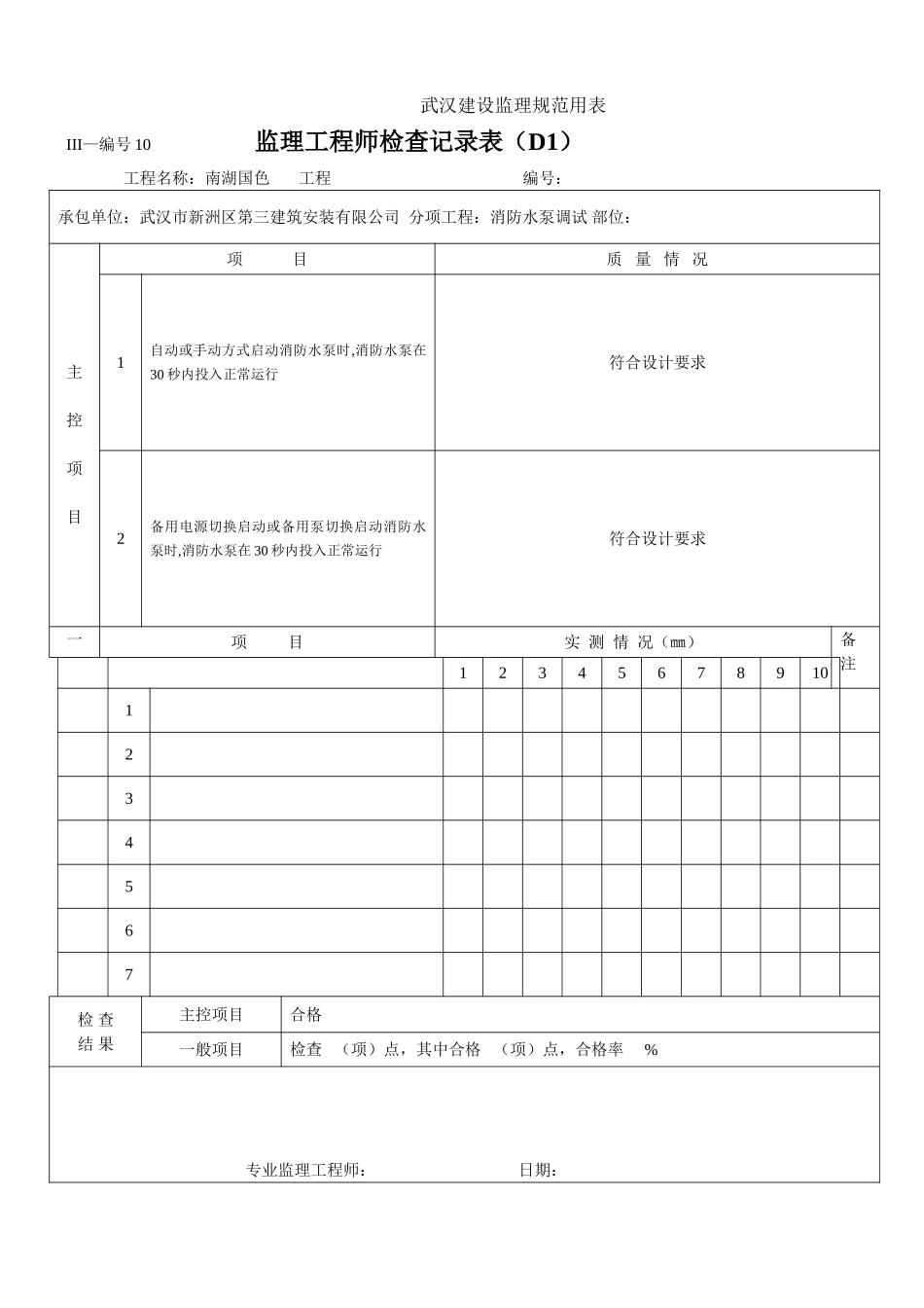 监理工程师检查记录表_第3页