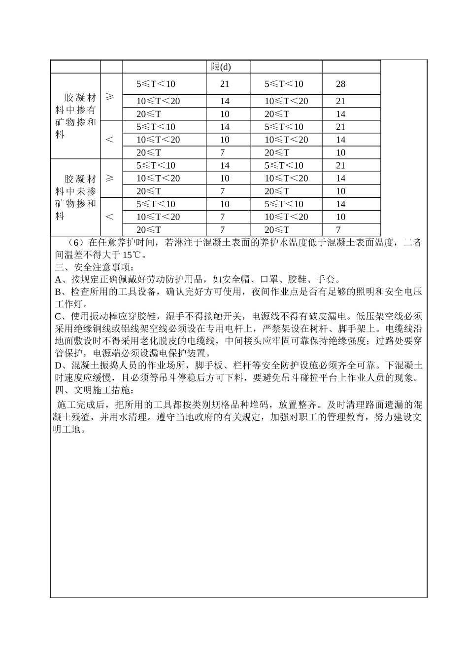 混凝土施工方案技术交底_第3页