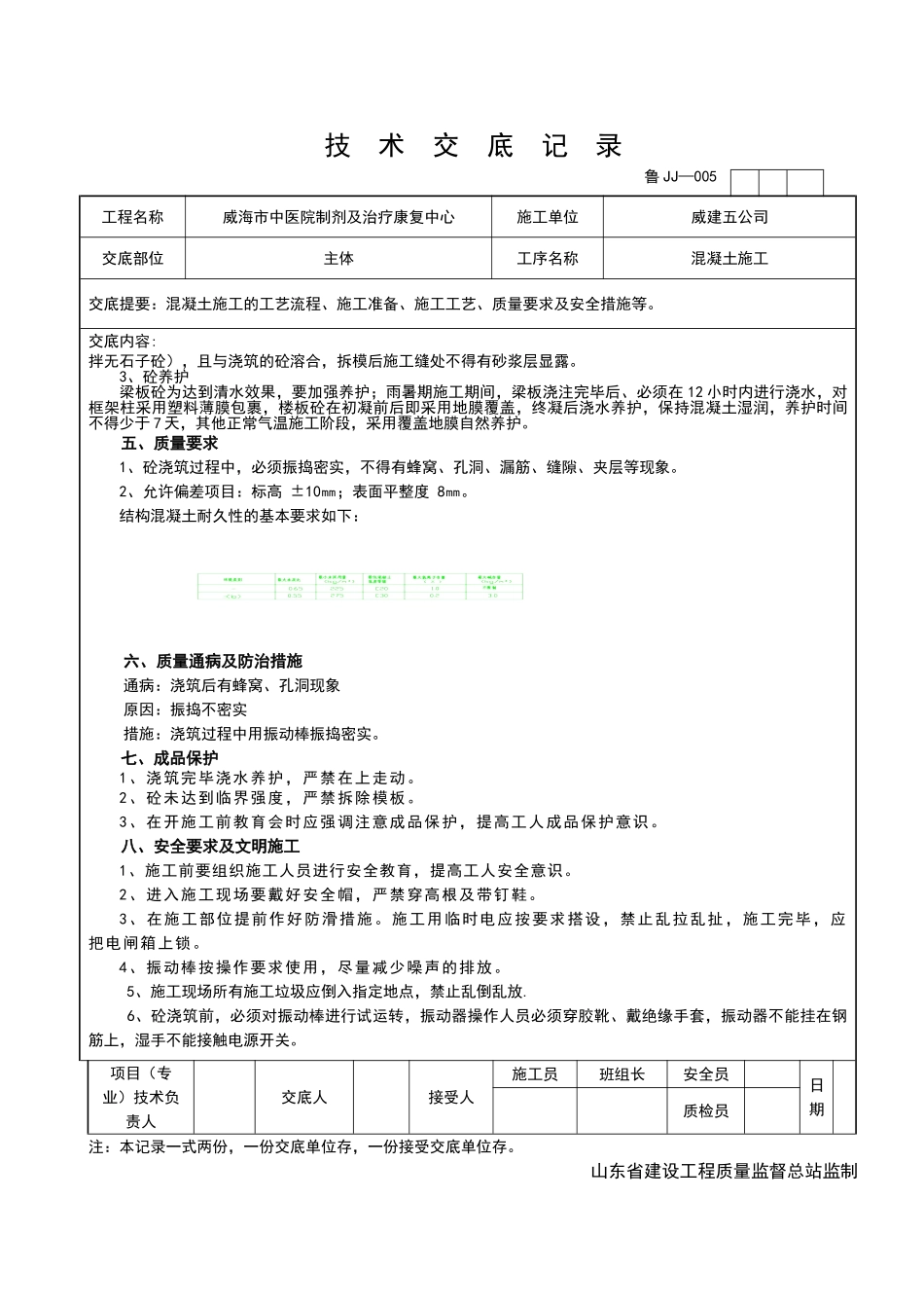 某医院制剂及治疗康复中心混凝土施工技术交底_第2页