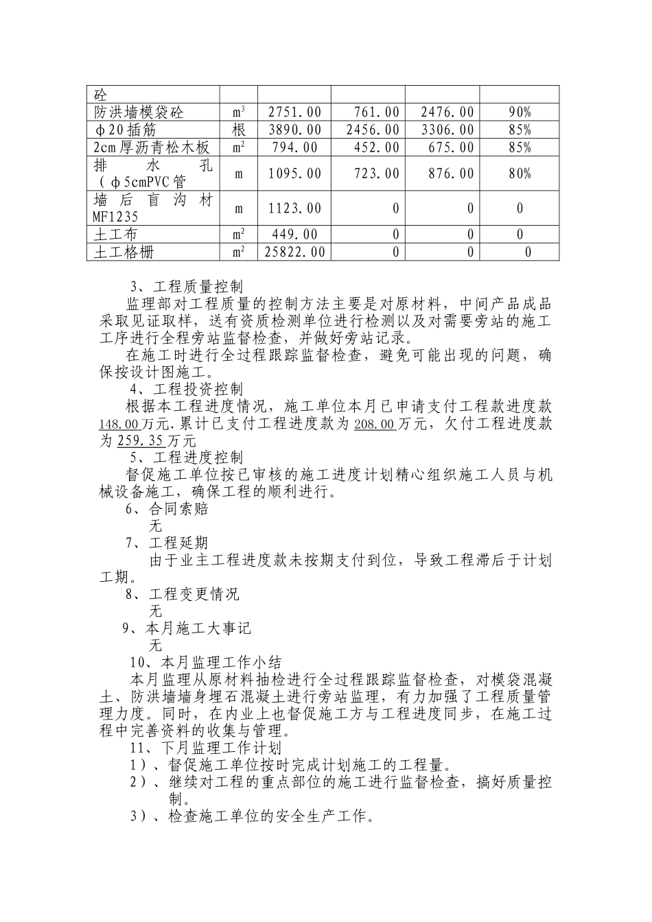 某堤应急加固工程监理月报_第3页