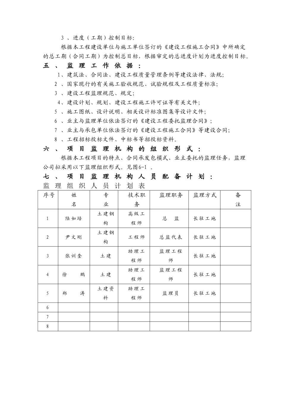 禹城通裕集团钢结构车间工程监理规划_第3页