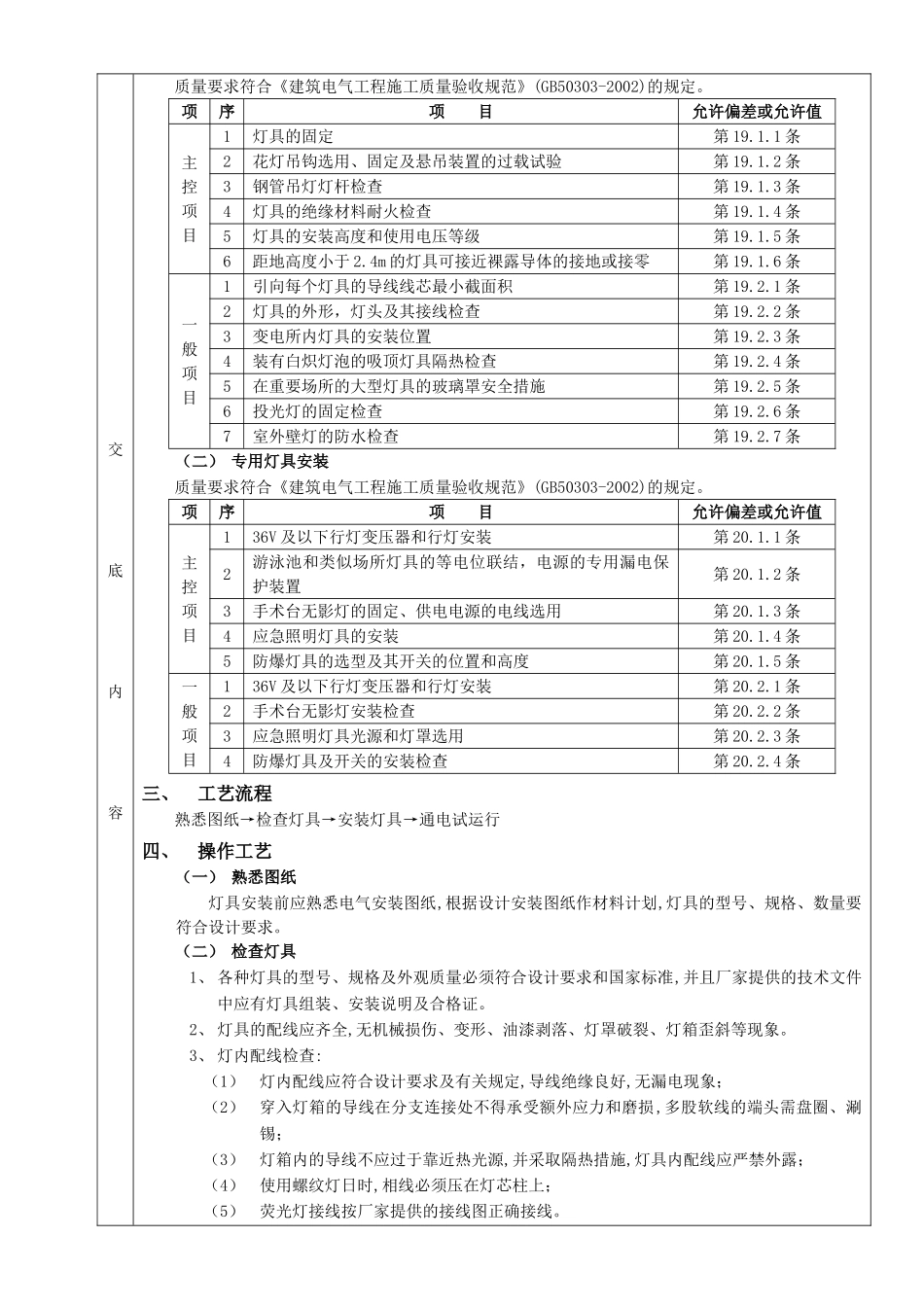 灯具安装工程技术交底_第2页