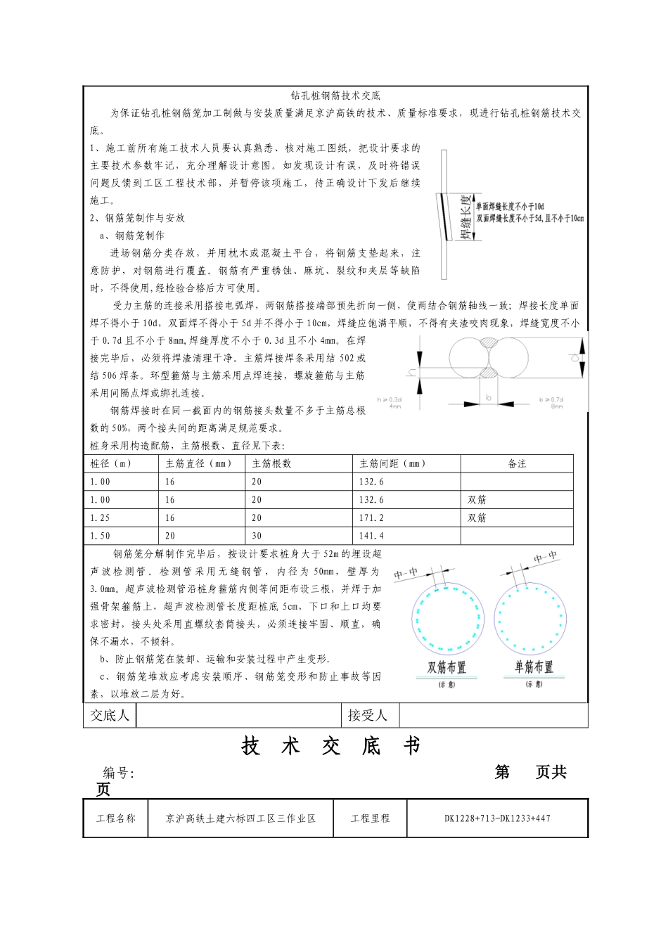 钻孔桩钢筋技术交底_第2页