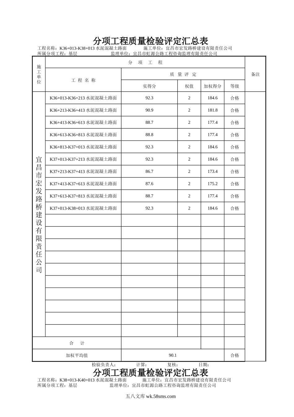 质量检验评定表_第1页