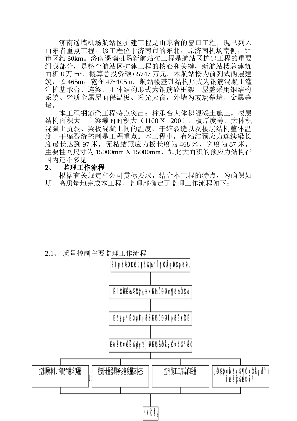 济南遥墙机场扩建工程航站楼混凝土结构工程监理实施细则_第2页