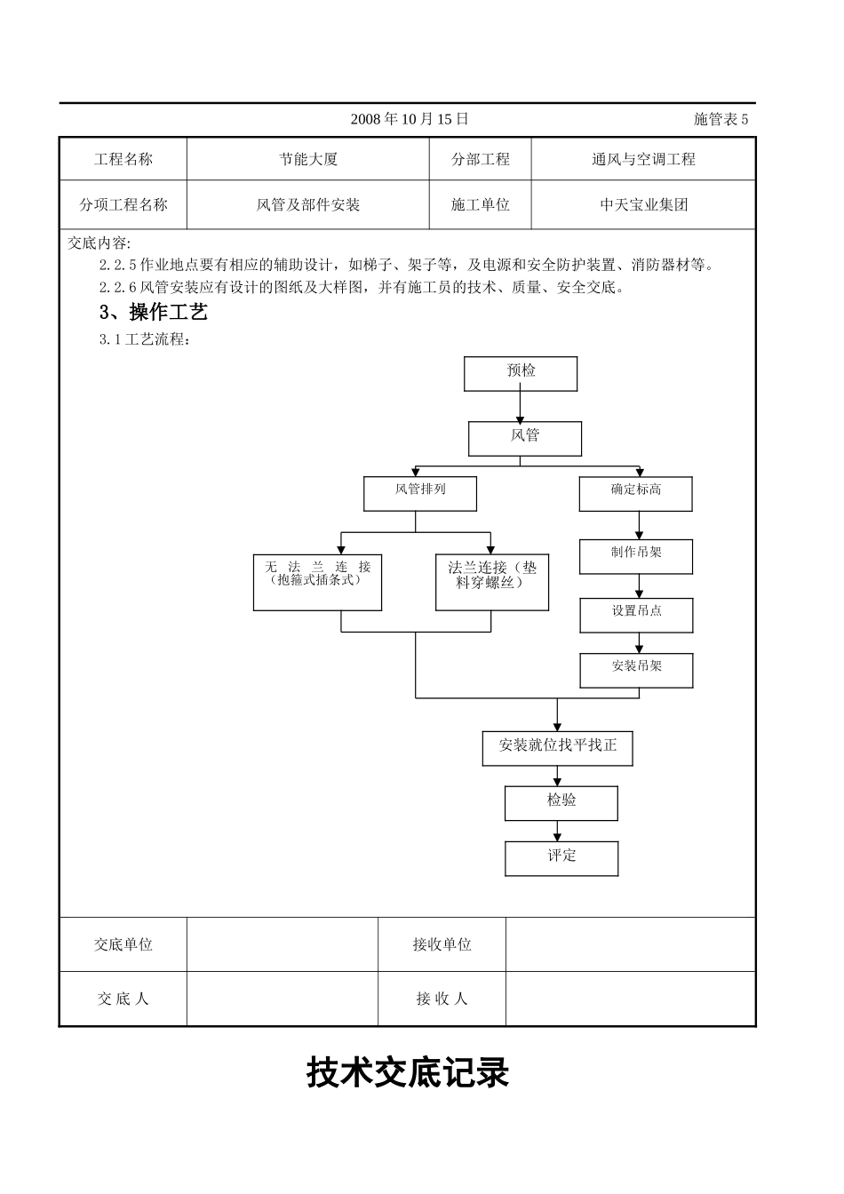 风管及部件安装施工交底记录_第2页