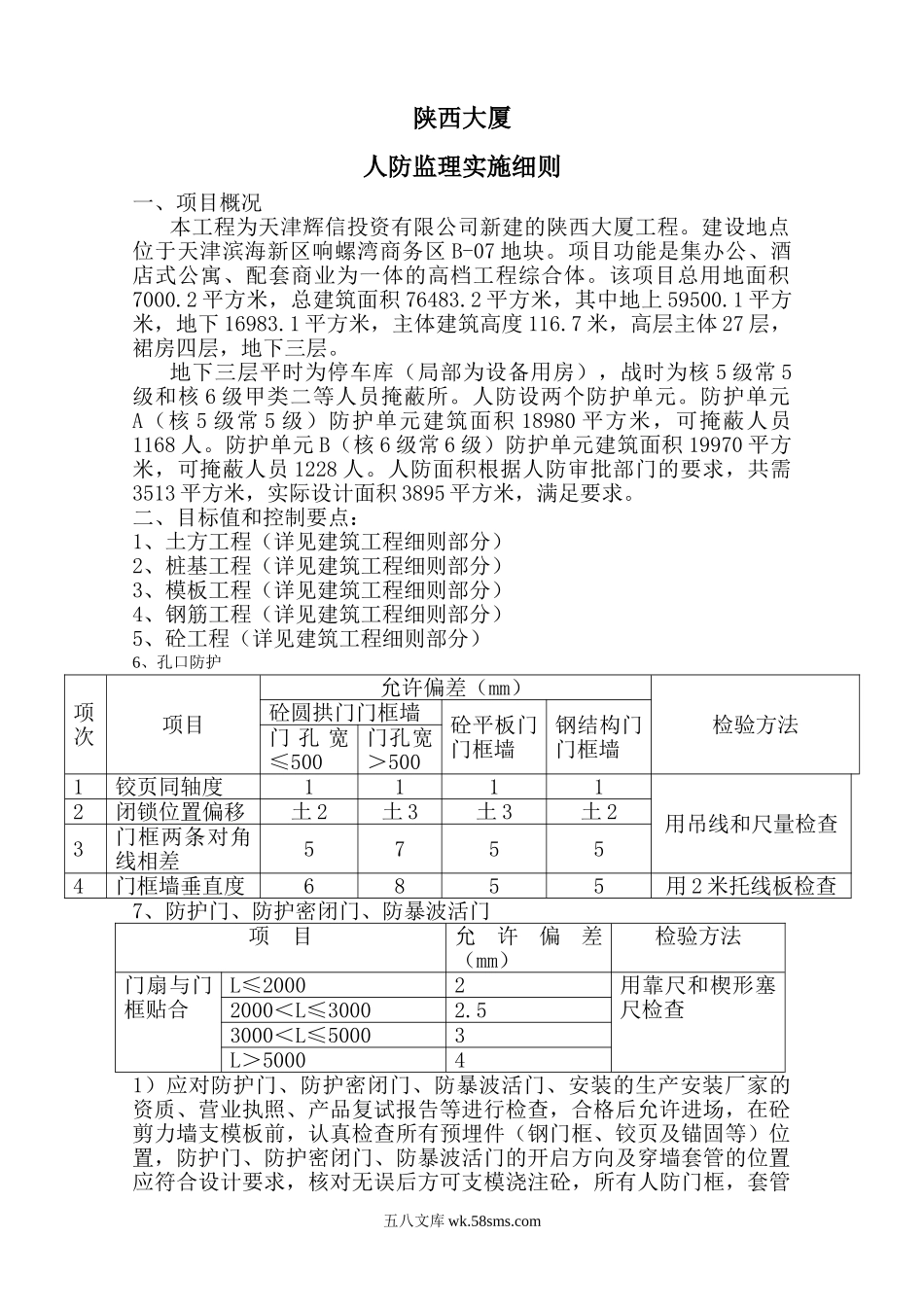 陕西大厦人防监理实施细则_第1页