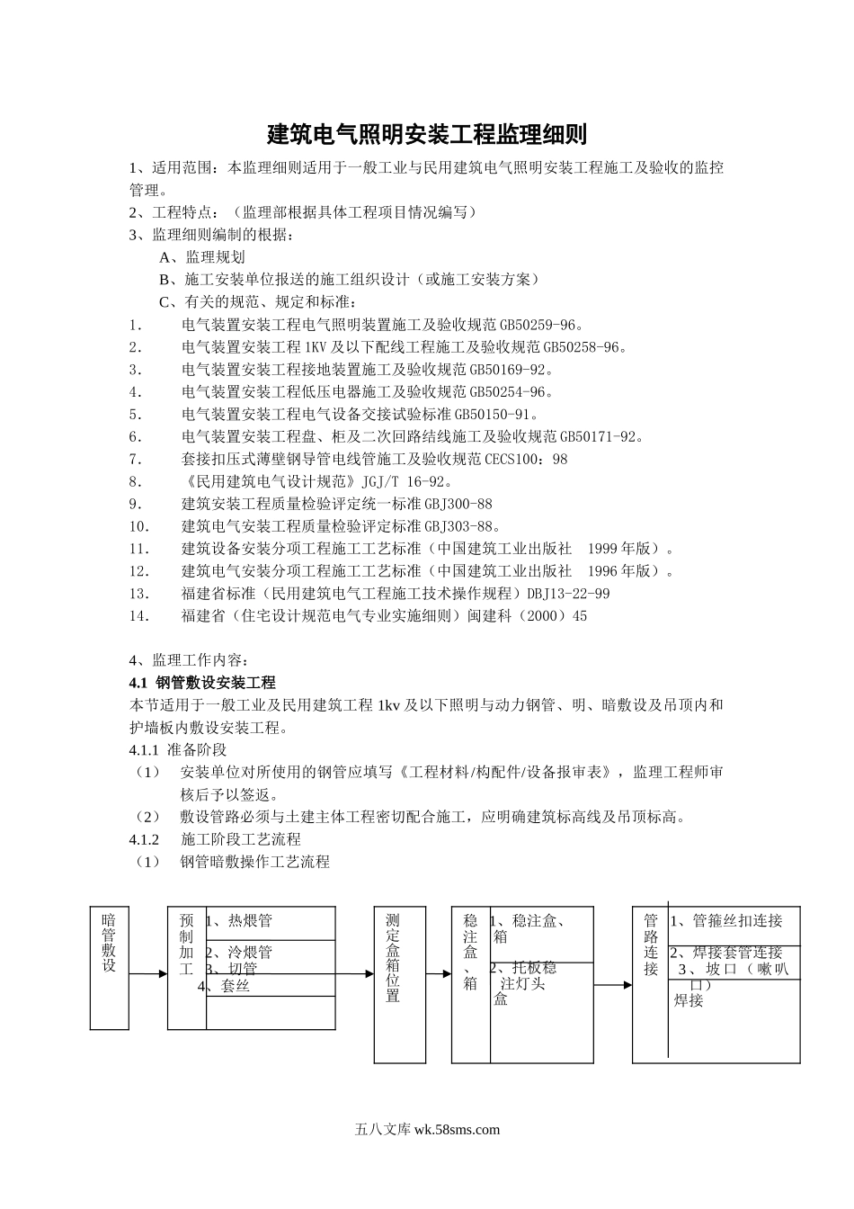 建筑电气照明安装工程监理细则_第1页