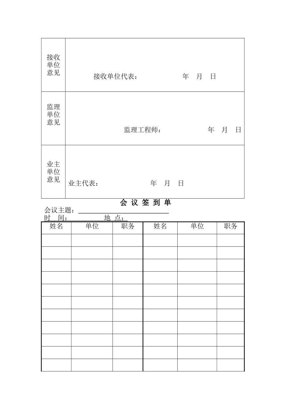 乌江彭水水电站分部工程监理用表_第2页