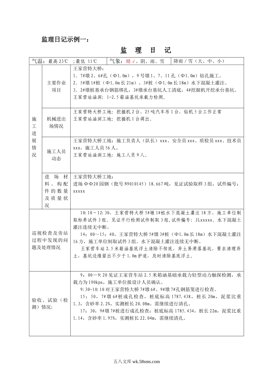 监理日志、施工日志修正意见_第1页