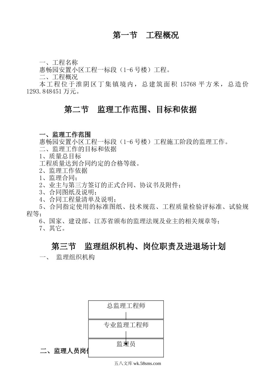 某安置小区工程监理规划_第1页