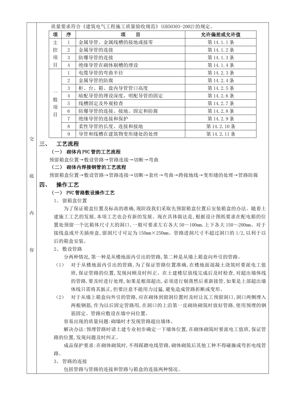 砌体内管路敷设分项工程质量技术交底卡_第2页