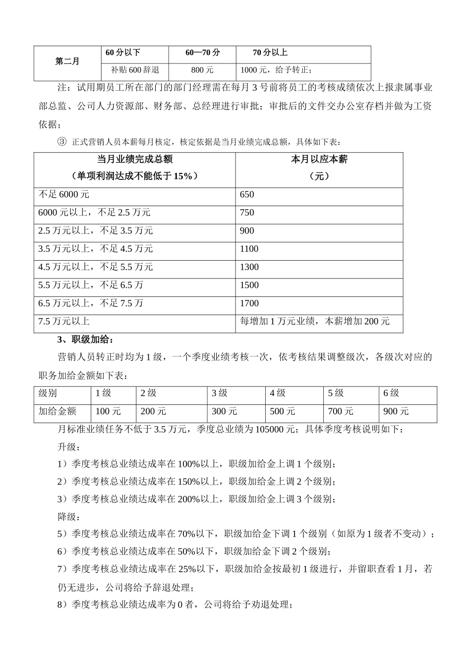 245营销人员薪酬管理制度_第2页