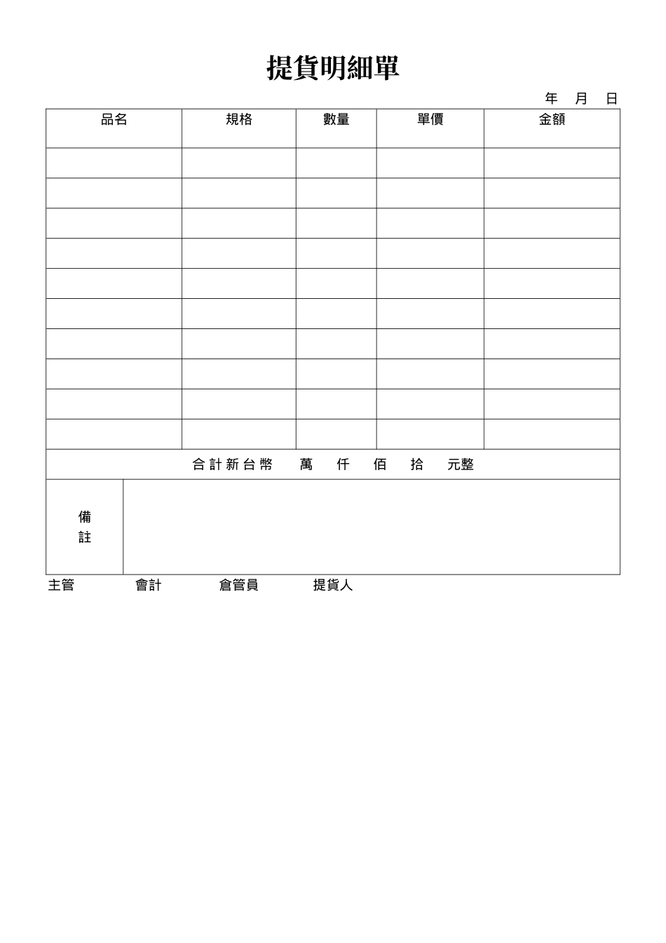 提貨明細單.doc_第1页