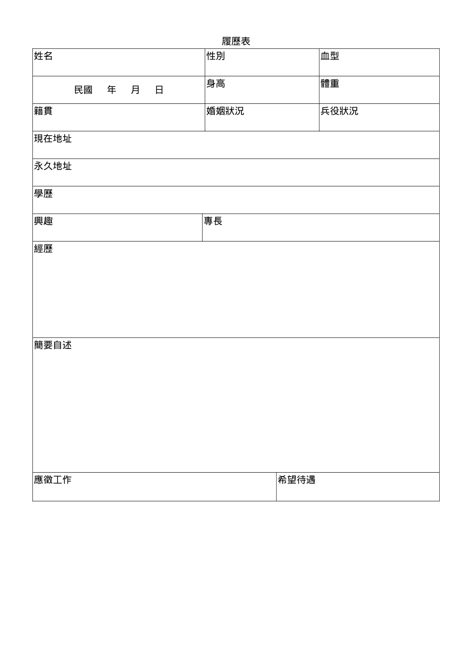 履歷表.doc_第1页