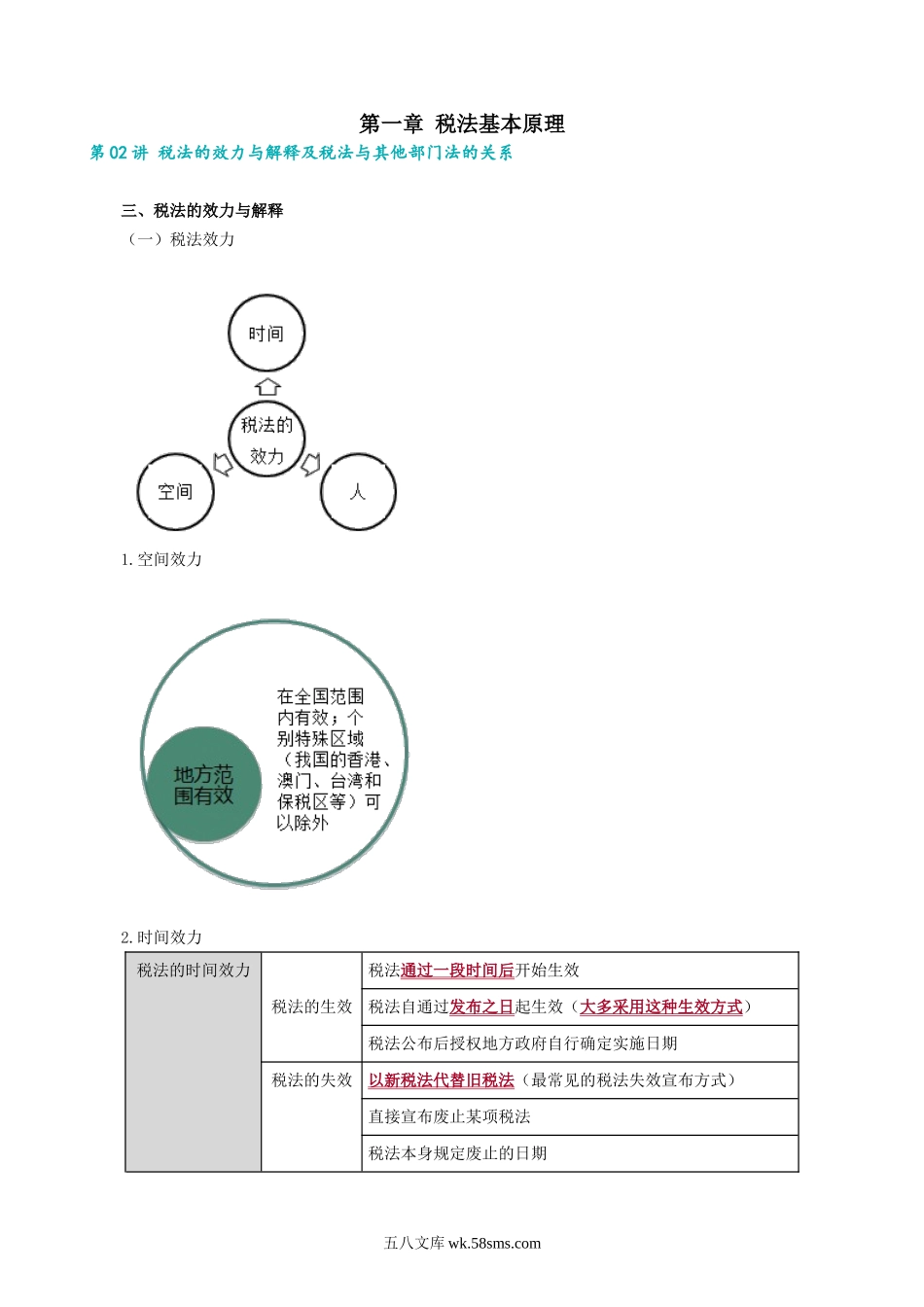 0102第02讲　税法的效力与解释及税法与其他部门法的关系.docx_第1页