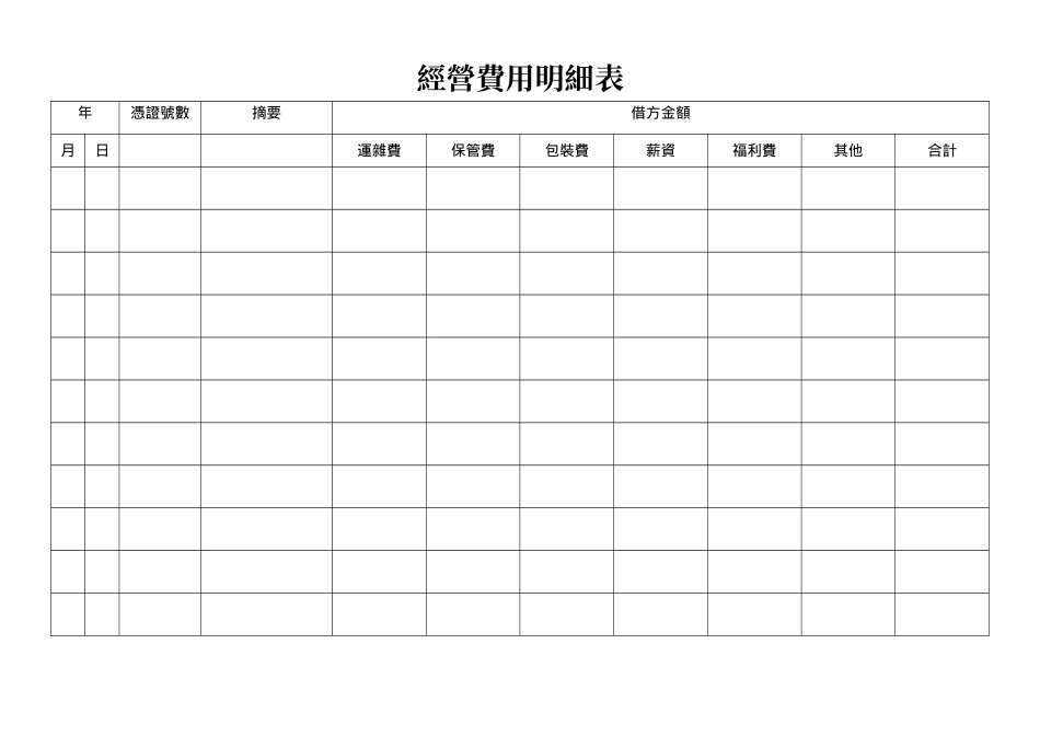 經營費用明細表.doc_第1页