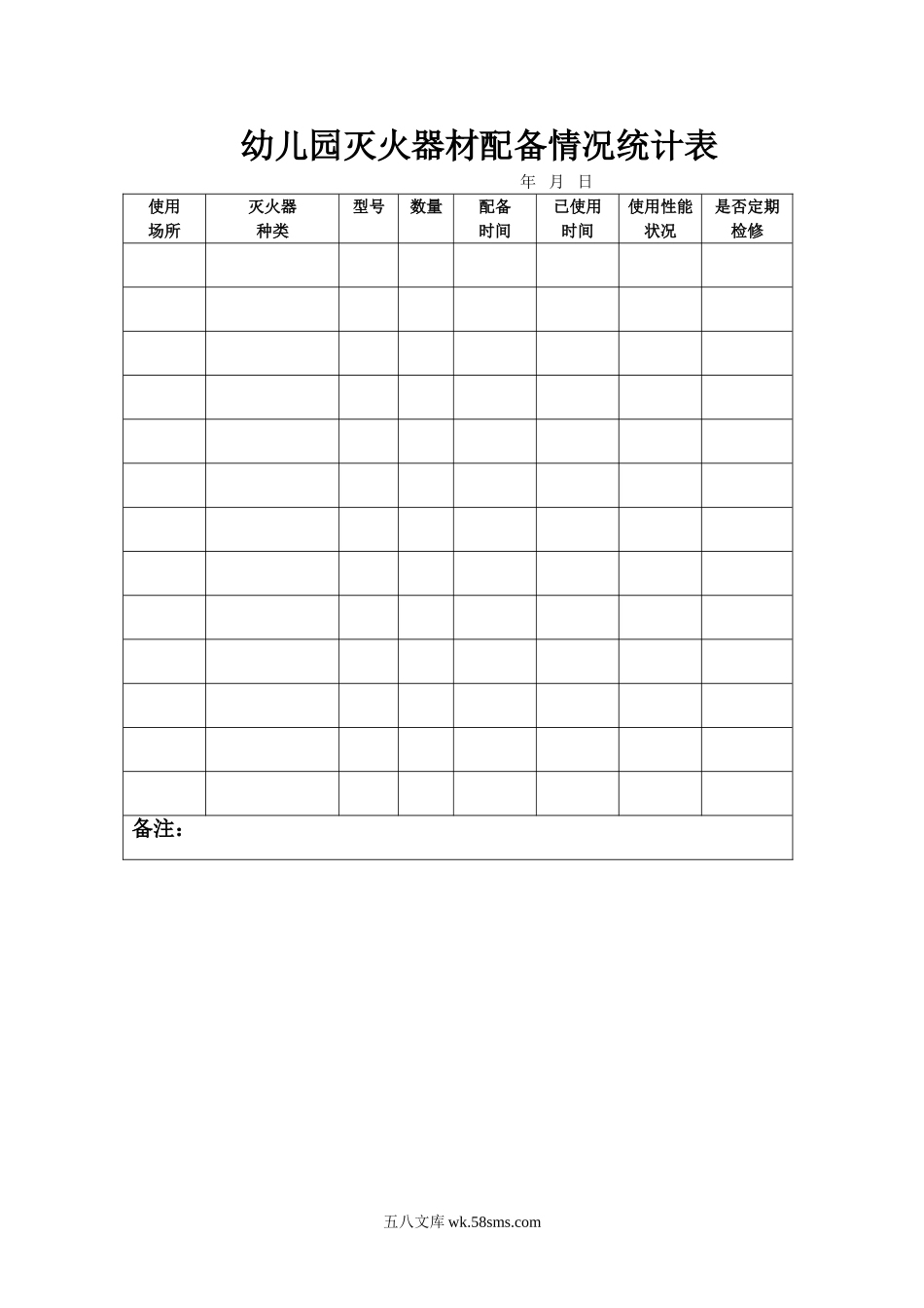 幼儿园24.灭火器材配备情况统计表.doc_第1页