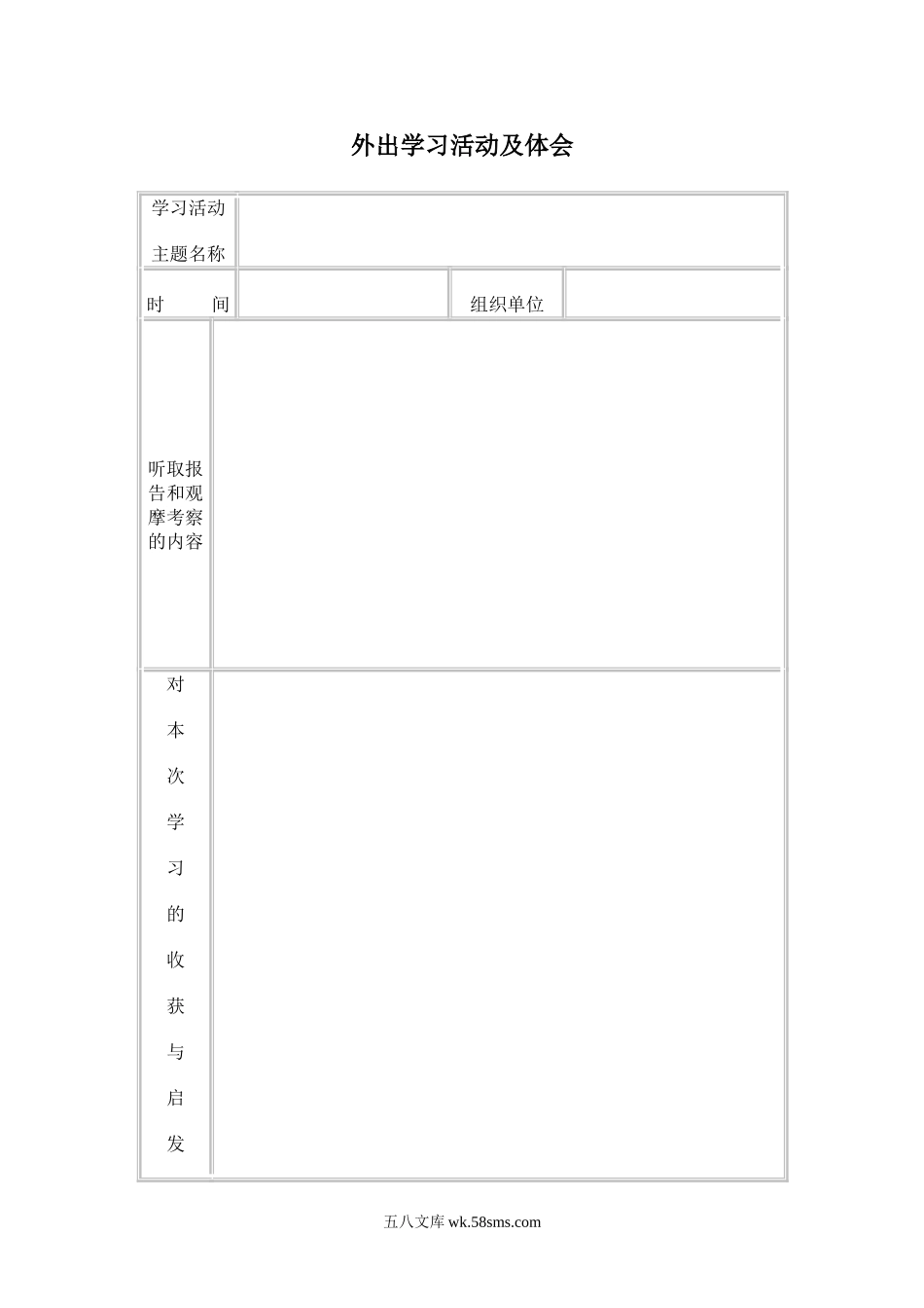 幼儿园外出学习活动及体会.doc_第1页