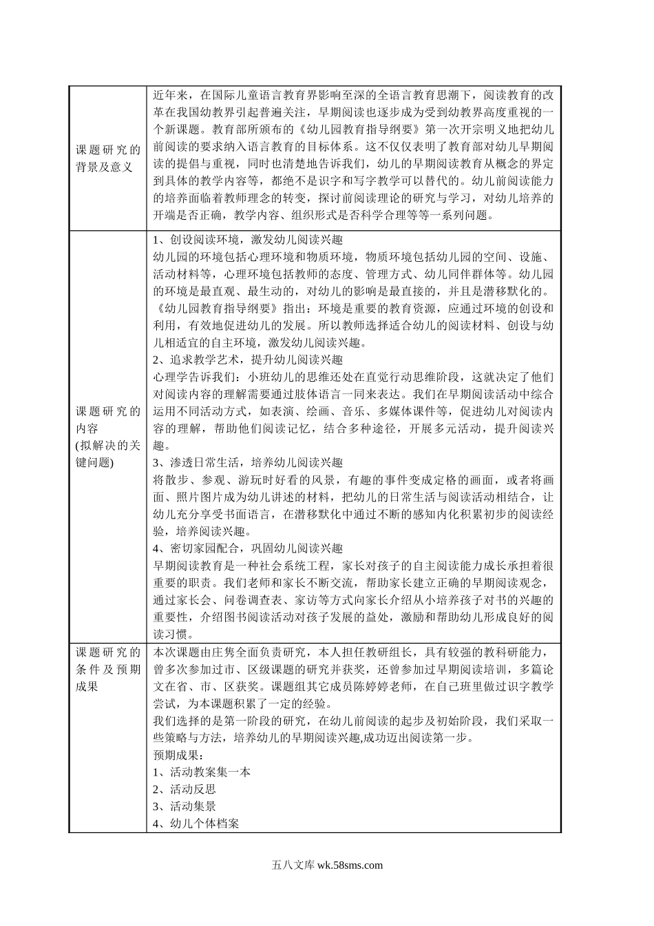 幼儿园小课题申报表.doc_第2页