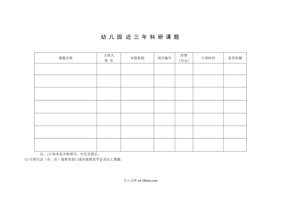 幼儿园幼儿园近三年科研课题汇总表.doc_第1页