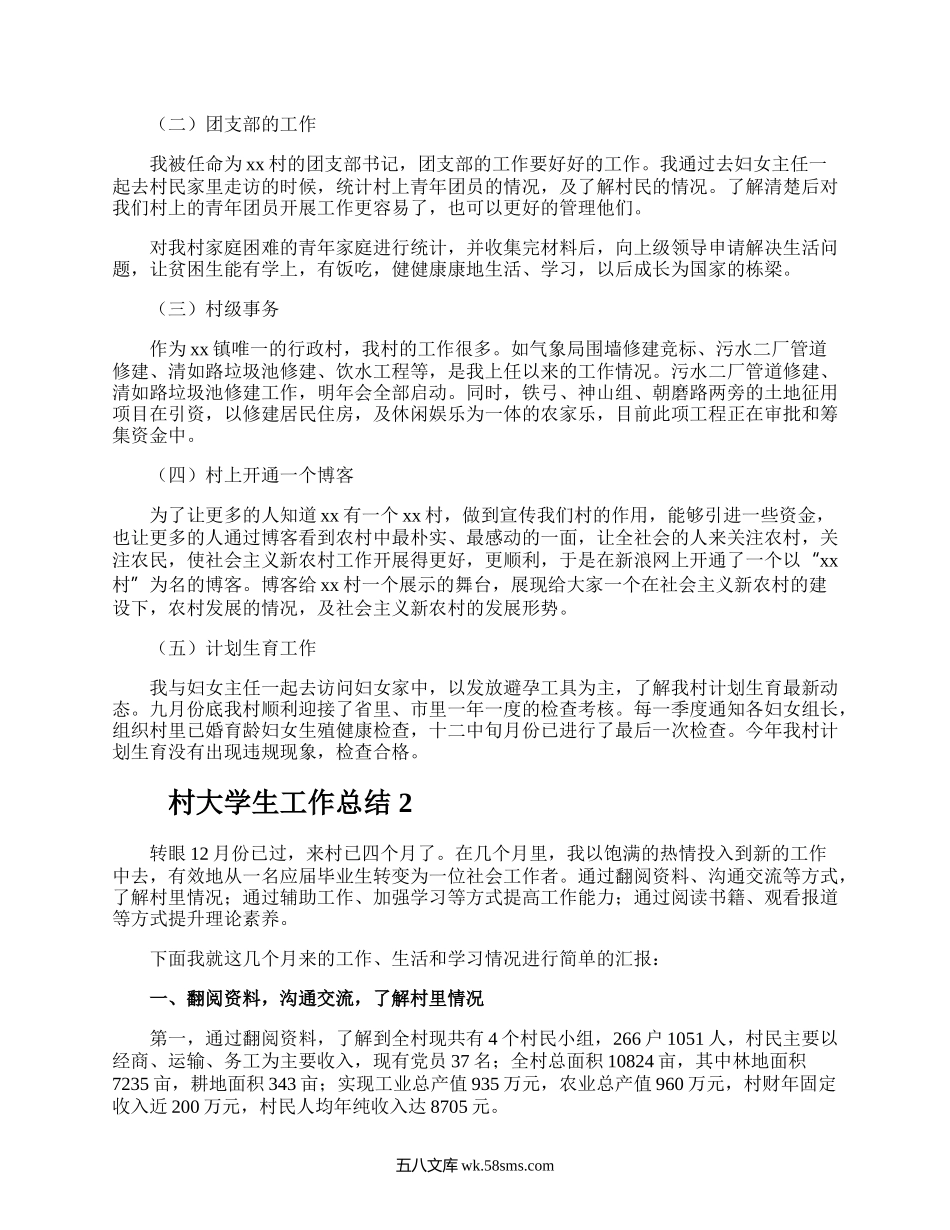 村大学生工作总结.docx_第2页