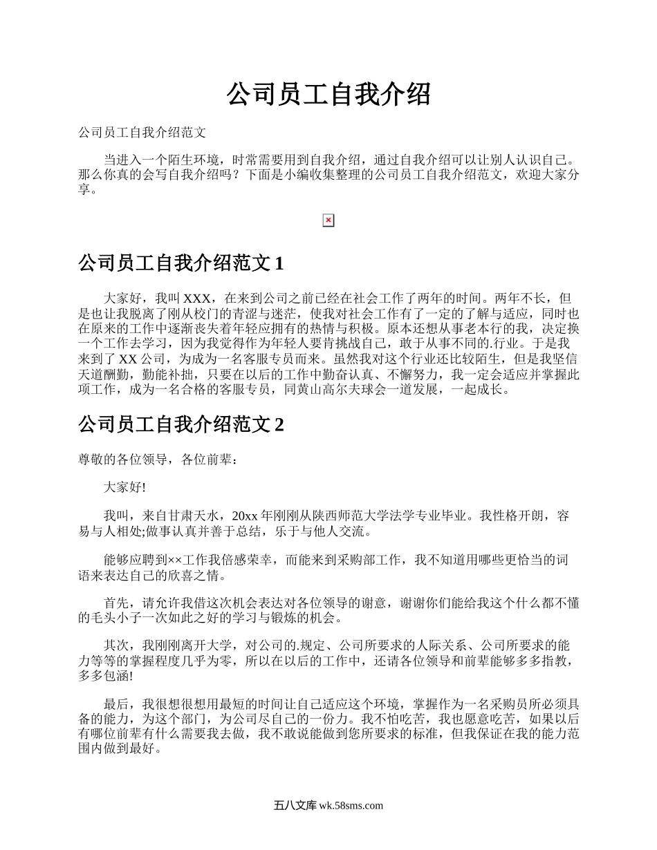 公司员工自我介绍.docx_第1页