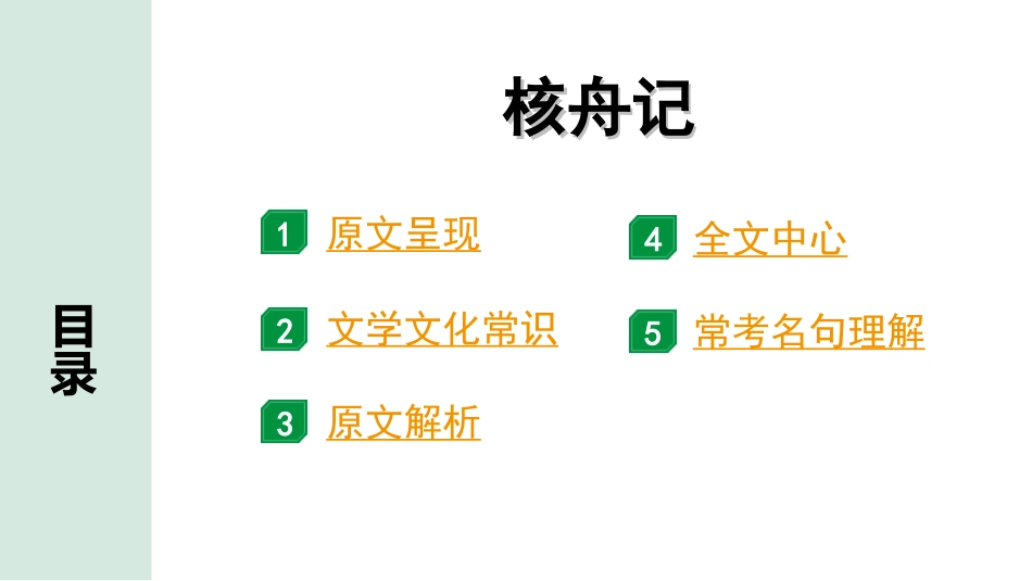 中考1.甘肃语文配套课件_2.第二部分  古诗文阅读_1.专题一  文言文阅读_2.一阶 课内文言文阅读_教材39篇文言文梳理及训练_13. 核舟记_核舟记“三行翻译法”（讲）.ppt_第2页